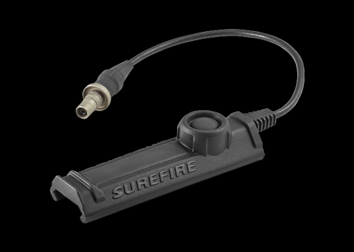 Surefire Remote Dual Switch for Weaponlights, 7" Cable, Fits  Millennium Universal, Classic Universal, Scout Light, and X-Series, Momentary-On Pressure Pad and Constant-On Press Switch, Black SR07