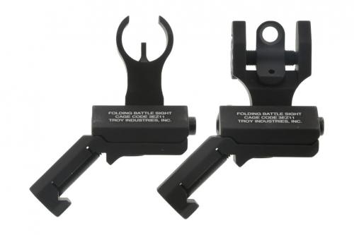 Troy 45 Degree Battle Sight, Fits Picatinny, Black, HK Front Sight and Round Rear SSIG-45S-HRBT-00
