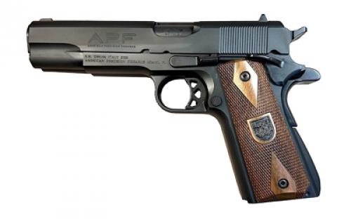 American Precision Firearms Second Century, 1911, Semi-automatic, Single Action, Double Barrel, Steel Framed Pistol, 45ACP, 5 Barrels, Matte Finish, Black, Wood Grips, 7+7 Rounds, 2 Magazines AFA1-45-BK-14