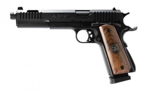 American Precision Firearms Prismatic, Dueller, 1911, Semi-automatic, Single Action, Double Barrel, Steel Framed Pistol, 45ACP, 5 Barrels, Matte Finish, Black, Wood Grips, 7+7 Rounds, 2 Magazines AFDP-45-BK-14
