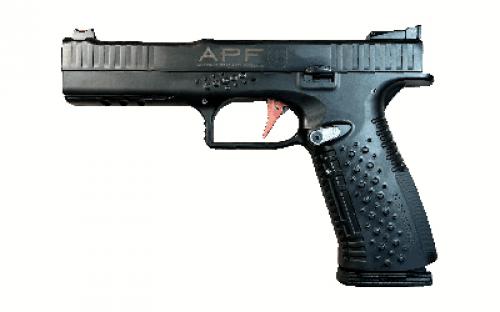 American Precision Firearms Strike One, Ergal Pro, Semi-automatic, Striker Fired, Full Size, Aluminum Frame Pistol, 9MM, 5 Barrel, No Manual Safety, Matte Finish, Black, Fiber Optic Front Sight with Adjustable Rear, Optic Ready, 10 Rounds, 2 Magazines AFS1EP-9-BK-10-OR