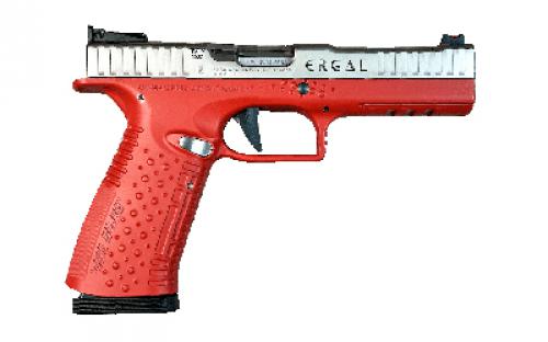 American Precision Firearms Strike One, Ergal Pro, Semi-automatic, Striker Fired, Full Size, Aluminum Frame Pistol, 9MM, 5 Barrel, No Manual Safety, Matte Finish, Orange Frame with Stainless Steel Slide, Fiber Optic Front Sight with Adjustable Rear, Optic Ready, 10 Rounds, 2 Magazines AFS1EP-9-OG-10-OR