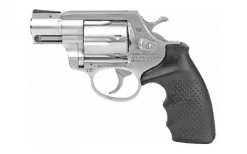Armscor AL3.1, Revolver, Double Action/Single Action, Medium Frame, 357 Magnum, 2" Barrel, Steel, Stainless Finish, Rubber Grip, Fixed Sights, 6 Rounds 3520S