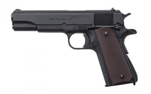 Auto Ordnance 1911, Semi-automatic, Metal Frame Pistol, Full Size, 9MM, 5 Barrel, Steel, Matte Finish, Finish, Plastic Grips, 9 Rounds, 1 Magazine, GI Specs 1911BKO9