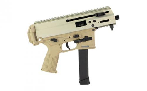 B&T APC9K PRO, Semi-automatic, 9MM, 4.3" Barrel, Polymer Frame, Anodized Finish, Tan, 33 Rounds, 1 Magazine, Glock Magazine Compatible BT-36045-G-CT