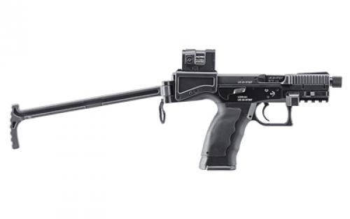 B&T USW-P, Semi-automatic Pistol, 9MM, 4.3" Barrel, Threaded 13.5x1 LH, Matte Finish, Black, Optic Ready, Manual Safety, 2 Magazines, (1) 17 Rounds, (1) 19 Rounds BT-490002