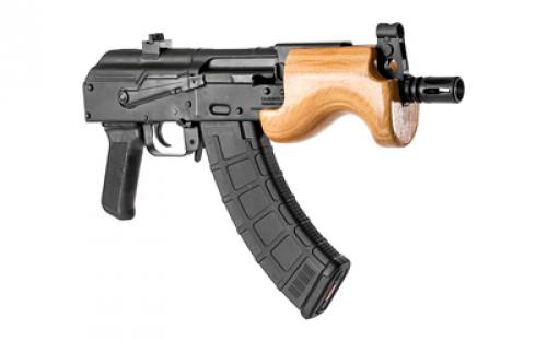 Century Arms Micro Draco, Semi-automatic, Metal Frame Pistol, 762X39, 6.25" Barrel, Threaded 14x1LH, Steel, Anodized Finish, Black, Polymer Grip, Hardwood Handguard, 30 Rounds, 1 Magazine HG2797-N