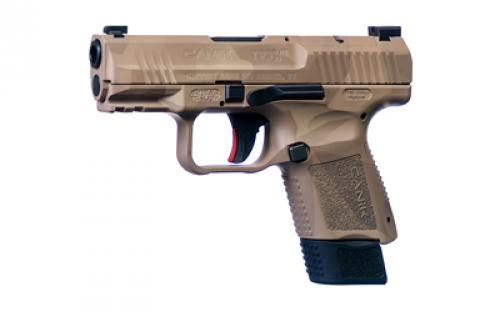 CANIK TP9 Elite SC, Striker Fired, Semi-automatic, Polymer Frame Pistol, 9MM, 3.6" Barrel, Cerakoted Finish,  Splinter Camo, Loaded Chamber Indicator, Reversible Magazine Release, 2 Magazines, (1)-12 Round and (1)- 15 Round, Holster, 2 Interchangeable Back Straps HG5610ST-N