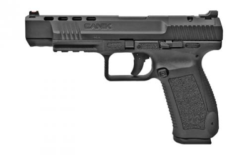 CANIK TP9SFx, Striker Fired, Semi-automatic, Polymer Frame Pistol, 9MM, 5.2 Match Grade Barrel, Matte Finish, Black, Warren Tactical Sights, 20 Rounds, 2 Magazines, Holster, Interchangeable Backstraps, Four Red Dot Interface Plates HG5632-N