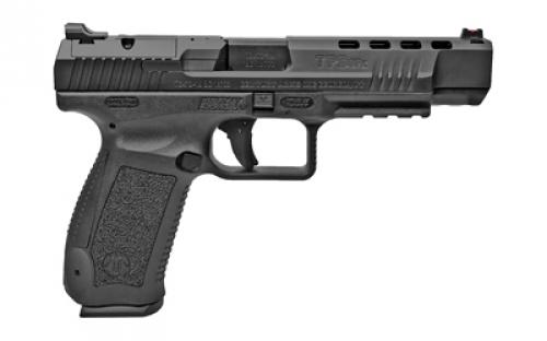 CANIK TP9SFx, Striker Fired, Semi-automatic, Polymer Frame Pistol, 9MM, 5.2" Match Grade Barrel, Matte Finish, Black, Warren Tactical Sights, 20 Rounds, 2 Magazines, Holster, Interchangeable Backstraps, Four Red Dot Interface Plates HG5632-N