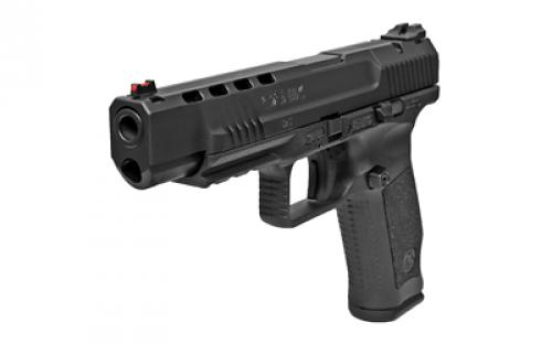 CANIK TP9SFx, Striker Fired, Semi-automatic, Polymer Frame Pistol, 9MM, 5.2" Match Grade Barrel, Matte Finish, Black, Warren Tactical Sights, 20 Rounds, 2 Magazines, Holster, Interchangeable Backstraps, Four Red Dot Interface Plates HG5632-N
