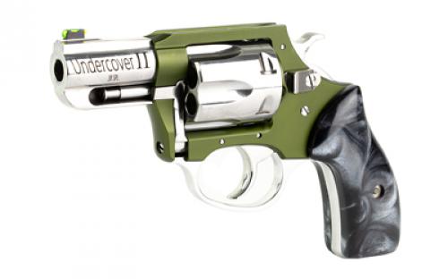 Charter Arms Undercover II, Double Action/Single Action, Small Frame Revolver, 38 Special, 2.2" Barrel, Cerakote Finish, Olive Drab Green, Hi-Polish, Black Pearlite Grips, Fixed Sights, 6 Rounds 53624