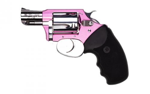 Charter Arms Chic Lady, Revolver, 38 Special, 2 Barrel, Steel, Anodized Finish, Pink, Polished Stainless Finish, Rubber Grips, Fixed Sights, 5 Rounds, Pink Hard Case 53839