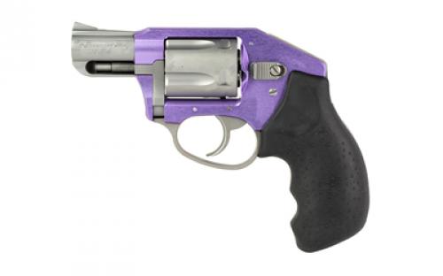 Charter Arms Lavender Lady, Revolver, 38 Special, 2 Barrel, Lavender, Silver, Rubber Grips, Fixed Sights, 5 Rounds 53854