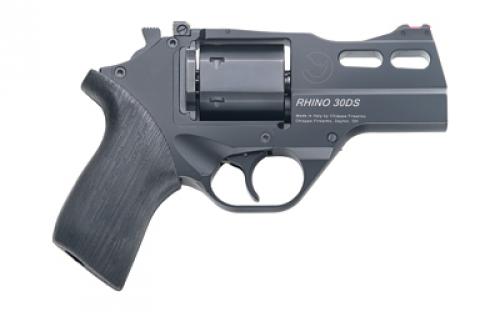Chiappa Firearms Rhino 30DS Revolver, Double Action/Single Action, 357 Magnum/38 Special, 3 Barrel, Alloy, Black, Rubber Grips, Fiber Optic Front Sight, Adjustable Rear Sight, 6 Rounds, 3 Moon Clips 340.289