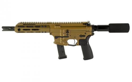 Christensen Arms CA9MM, Semi-automatic, Metal Frame Pistol, 9MM, 7.5 Carbon Fiber Barrel, Bronze, 6.25 M-LOK Handguard, 21 Rounds, Flared Magwell, Does Not Come With Pistol Brace 801-11033-01