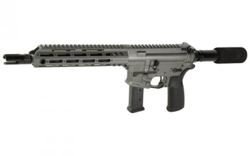 Christensen Arms CA9MM, Semi-automatic, Metal Frame Pistol, 9MM, 10.5" Carbon Fiber Barrel, Tungsten, 9.25" M-LOK Handguard, 21 Rounds, Flared Magwell, Does Not Come With Pistol Brace 801-11034-02