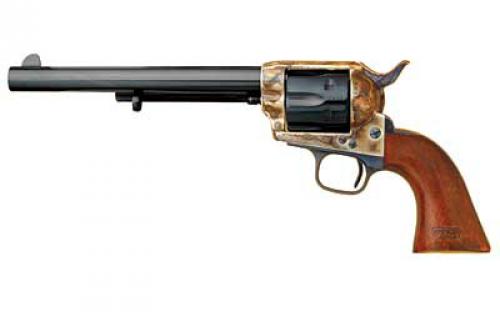 Cimarron US Cavalry, Single Action, 45LC, 7.5 Barrel, Steel, Color Case Hardened Finish, Wood Grips, Fixed Sights, 6 Rounds CA514M00