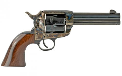 Cimarron Frontier Revolver, Single Action, 357 Magnum/38 Special, 4.75" Barrel, Steel, Case Hardened Finish, Walnut Grips, 6 Rounds PP400