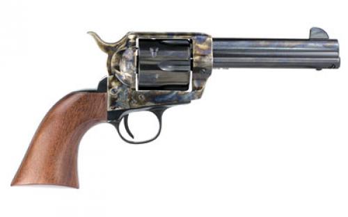 Cimarron Frontier Revolver, Single Action, 45LC, 4.75" Barrel, Steel, Case Hardened Finish, Walnut Grips, 6 Rounds PP410