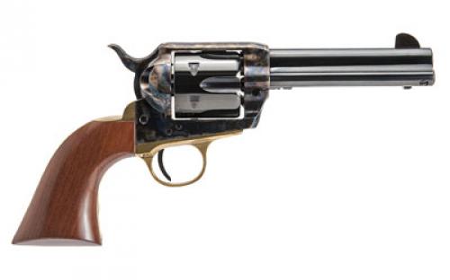 Cimarron Pistolero Revolver, Single Action, 357 Magnum/38 Special, 4.75 Barrel, Steel, Case Hardened Finish, Walnut Grips, 6 Rounds PPP357