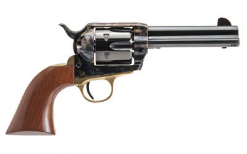 Cimarron Pistolero Revolver, Single Action, 45LC, 4.75 Barrel, Steel, Case Hardened Finish, Walnut Grips, 6 Rounds PPP45