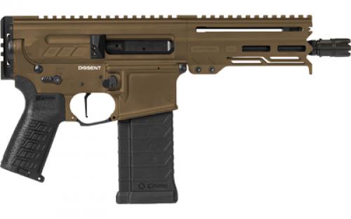 CMMG Dissent, MK4, Semi-automatic Pistol, AR, 5.7X28MM, 6.5" Barrel, Cerakote Finish, Midnight Bronze, Manual Safety, 32 Rounds, 1 Magazine 54AA847-MB