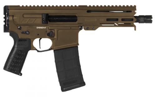 CMMG Dissent, MK4, Semi-automatic Pistol, AR, 556NATO, 6.5" Barrel, Cerakote Finish, Midnight Bronze, Manual Safety, 30 Rounds, 2 Magazine 55A938F-MB
