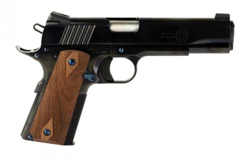 Standard Manufacturing Company 1911, Single Action Only, Semi-automatic, Metal Frame Pistol, Full Size, 45 ACP, 5" Stainless Steel Match Grade Barrel, 4140 Carbon Steel, Royal Blue Finish, Rosewood Double Diamond Grips, High Profile Low Mount Tactical Sights, Manual Thumb Safety,  Medium Solid Match Grade Trigger and Enhanced Machined Hammer with 4.5 Trigger Pull, 7 Rounds, 1 Maga