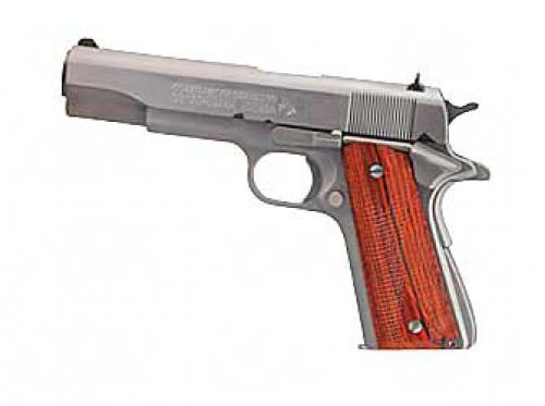 Colt's Manufacturing Colt Government Series 70, 1911, Semi-automatic, Metal Frame Pistol, Full Size, 45ACP, 5 Barrel, Stainless Finish, Rosewood Grips, 7 Rounds, 1 Magazine O1070A1CS