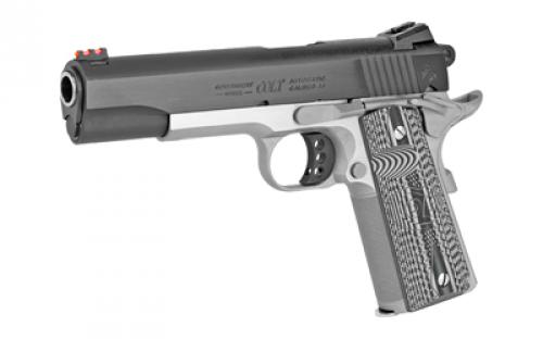 Colt's Manufacturing Competition Plus, Semi-automatic, Metal Frame Pistol, Full Size, 45ACP, 5" Barrel, Steel, Two-Tone Finish, G10 Black and Grey Grips, Novak Sights, 8 Rounds, 1 Magazine O1070CCP-TT