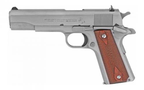 Colt's Manufacturing Government Model, 1911 Classic, Semi-automatic, Metal Frame Pistol, Full Size, 38 Super, 5 Barrel, Steel, Stainless Finish, 9 Rounds, 1 Magazine O1911C-SS38