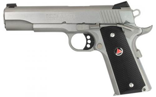 Colt's Manufacturing Delta Elite, 1911, Semi-automatic, Metal Frame Pistol, Full Size, 10MM, 5" Barrel, Steel, Stainless Finish, Composite Grips with Delta Medallions, Novak White Dot Sights, 8 Rounds, 1 Magazine, Upswept Beavertail Grip Safety O2020XE