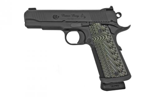 Colt's Manufacturing Custom Carry Limited, 1911, Semi-automatic, Metal Frame Pistol, Commander Size, 9MM, 4.25 Barrel, Steel, Smoked Grey Decobond (PVD) Finish, G10 Grips, Fixed Night Sights, Thumb Safety, 10 Rounds, 1 Magazine O4042CS