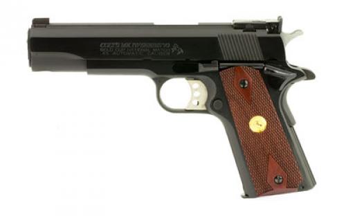Colt's Manufacturing Gold Cup National Match, 1911, Semi-automatic, Metal Frame Pistol, Full Size, 45ACP, 5 Barrel, Steel, Blued Finish, Colt Champion Bomar Style Sights, 7 Rounds, 1 Magazine, 3-Hole Aluminum Trigger O5870A1