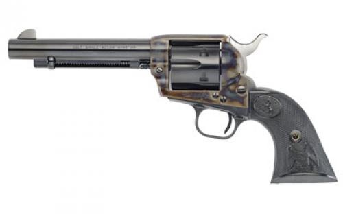 Colt's Manufacturing Single Action Army, Revolver, 45LC, 5.5 Barrel, Steel, Color Case Hardened Finish, Blued Barrel & Cylinder, Black Composite Eagle Grips, Fixed Sights, 6 Rounds P1850