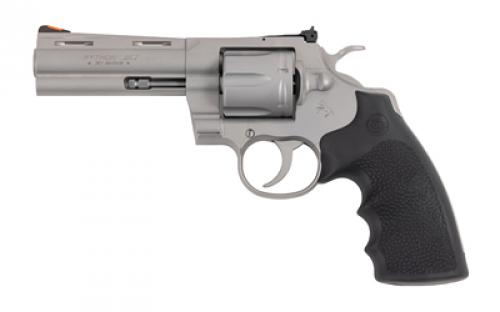 Colt's Manufacturing Python, Double Action, Steel Frame Revolver, 357 Magnum/38 Special, 3 Barrel, Stainless Steel, Bead Blast Finish, Black Hogue Rubber Grips, Blade Front/Adjustable Rear Sights, 6 Rounds PYTHON-SM3RTS