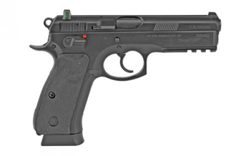CZ 75 SP-01, Double Action/Single Action, Semi-automatic, Metal Frame Pistol, Full Size, 9MM, 4.6" Cold Hammer Forged Barrel, Steel, Black, Rubber Grips, Fixed Sights, 10 Rounds, 2 Magazines 01152