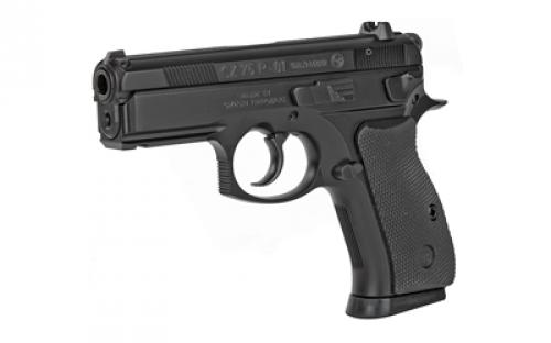 CZ 75 P-01, Double Action/Single Action, Semi-automatic, Metal Frame Pistol, Compact, 9MM, 3.75" Cold Hammer Forged Barrel, Black, Rubber Grips, Fixed Sights, Decocker, 15 Rounds, 2 Magazines 91199