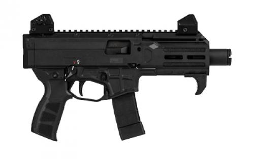 CZ Scorpion 3 Plus Micro, Semi-automatic Pistol, 9MM, 4.2" Threaded Barrel, 1/2x28, Matte Finish, Black, Rear Quick Detach Sling Mount, Manual Safety, 20 Rounds, 1 Magazine 91420