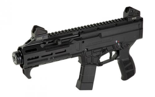 CZ Scorpion 3 Plus, Semi-automatic Pistol, 9MM, 7.8" Barrel, Threaded 1/2 x 28, Matte Finish, Black, Polymer Grip, Ambidextrous Safety, Adjustable Sights, 20 Rounds, 1 Magazine 91421