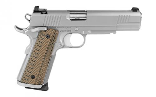 Dan Wesson Specialist, Semi-automatic, 1911, Full Size, 45 ACP, 5" Barrel, Steel Frame, Stainless Finish, G10 Grips, 8Rd, 1913 Rail, Ambidextrous Safety, Night Sights 01802