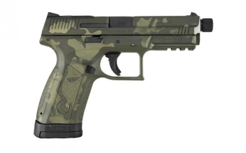 Girsan MC9 Disrupter, Striker Fired, Semi-automatic, Polymer Framed Pistol, 9MM, 4.6" Threaded Barrel, Optics Ready Slide, Camo Finish, Olive Drab Green, Interchangeable Back Straps, 17 Rounds, 1 Magazine 390365