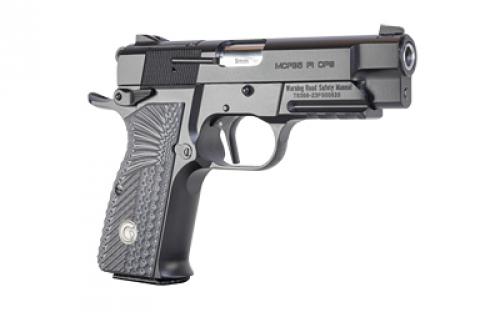 Girsan MCP35, PI LW OPS, Semi-automatic, Single Action, Metal Frame Pistol, Carry, 9MM, 3.88", Matte Finish, Black, Optics Ready RMSC, G10 Grips, Accessory Rail, Ambidextrous Safety, Fiber Optic Front Sight, 15 Rounds, 1 Magazines 390434