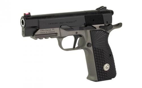 Girsan MCP35, PI LW OPS, Semi-automatic, Single Action, Metal Frame Pistol, Carry, 9MM, 3.88", Matte Finish, Tungsten Frame, Black Optics Ready RMSC Slide, G10 Grips, Accessory Rail, Ambidextrous Safety, Fiber Optic Front Sight, 15 Rounds, 1 Magazines 390436