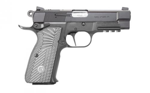 Girsan MCP35, Single Action, Semi-automatic, Steel Framed Pistol, Carry Size, 9MM, 3.88 Barrel, Matte Finish, Checkered Composite G10 Grips, Ambidextrous Safety, Dovetail Front/Rear Sights, Optic Ready, Compatible with Shield RMS / RMS-c Footprint 15 Rounds, 1 Magazine 390446