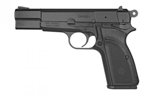Girsan MCP35, Semi-automatic, Single Action, Full Size, 9MM, 4.87 Barrel, Steel Framed Pistol, Blued Finish, Synthetic Grips, Ambidextrous Safety, Dovetail Front/Rear Adjustable Sights, 15 Rounds, 1 Magazine 390450