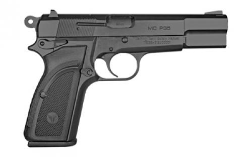 Girsan MCP35, Semi-automatic, Single Action, Full Size, 9MM, 4.87" Barrel, Steel Framed Pistol, Blued Finish, Synthetic Grips, Ambidextrous Safety, Dovetail Front/Rear Adjustable Sights, 15 Rounds, 1 Magazine 390450