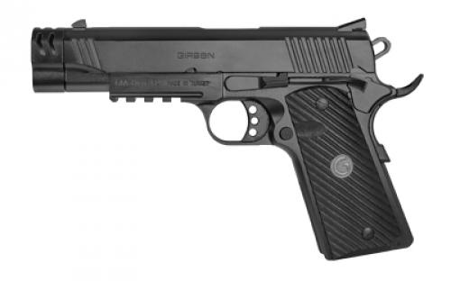 Girsan MC1911C, Semi-automatic, Metal Frame Pistol, Commander Size, 10MM, 4.4 Barrel, Black, Composite Like G10 Grips, Accessory Rail, Fixed Novak Sights, 9 Rounds, 1 Magazine 390603