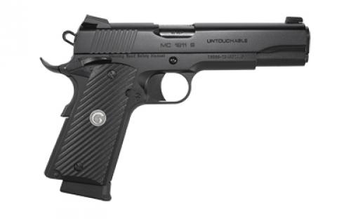 Girsan MC1911S Untouchable, 1911, Semi-Automatic, Metal Frame Pistol, Full-Size, 45ACP, 5" Barrel, Steel, Black, G10 Grips, 3-Dot Sights, Ambidextrous Safety, 8 Rounds, 1 Magazine 392060
